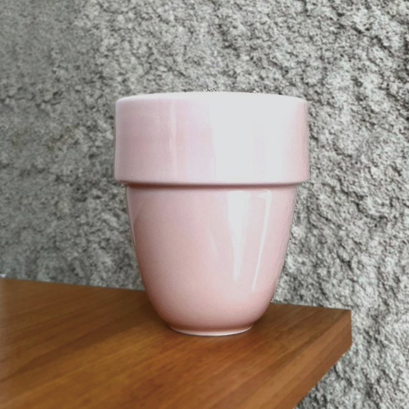Cores Arita ware double layer mug | Sakura pink made in Japan - Mugs - Porcelain Pink