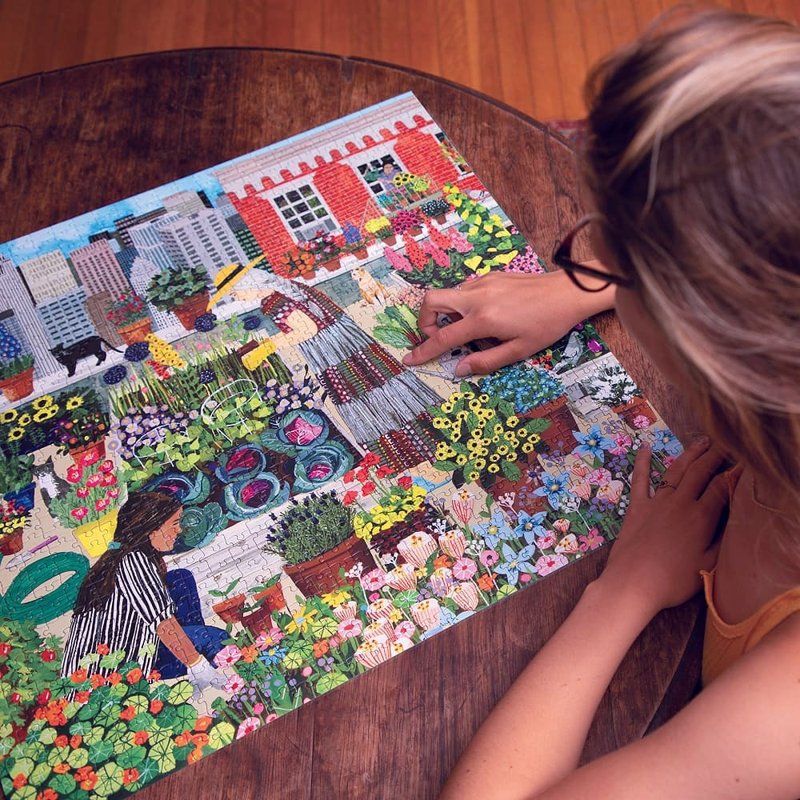 eeBoo 1000 Piece Puzzle-Urban Gardening 1000 Piece Puzzle - เกมปริศนา - กระดาษ สีเขียว