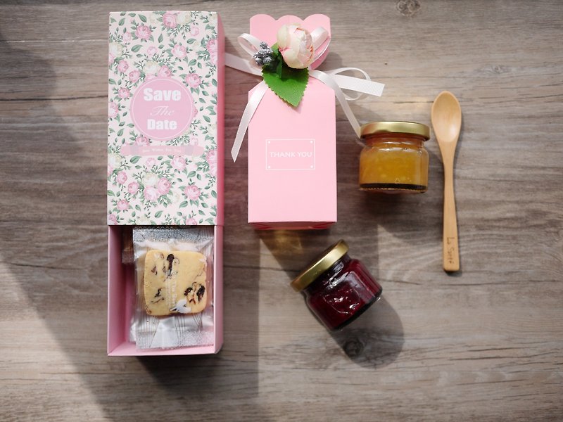 La Santé法式手工果醬 -粉紅完美日子婚禮禮盒(三盒) - 燕麥/麥片/穀物 - 新鮮食材 粉紅色