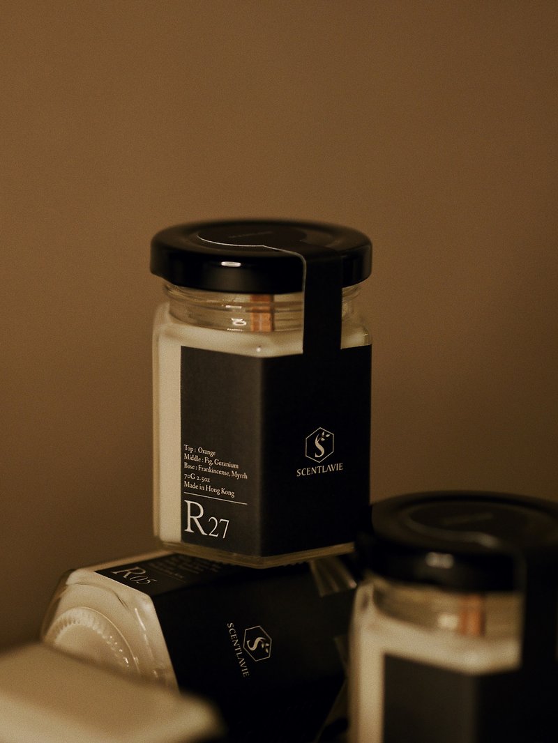 R Collection - R27 - เทียน/เชิงเทียน - แก้ว สีดำ