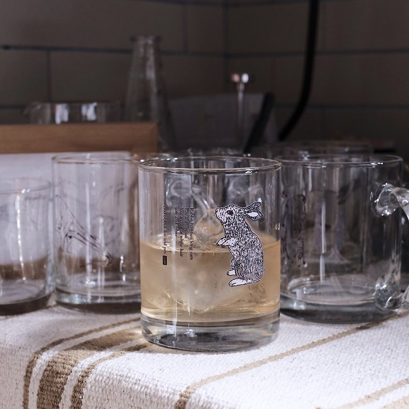兔子  透明玻璃馬克杯 - 杯/玻璃杯 - 玻璃 透明