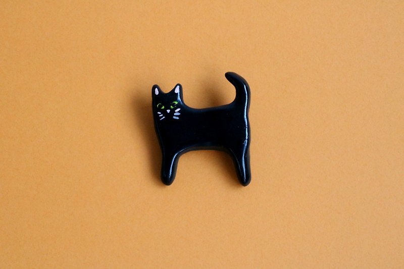 Soft pottery cat pin hand-made course starts for 2 people - งานโลหะ/เครื่องประดับ - ดินเผา 