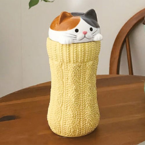 Decole Concombre 生活雜貨 日本Decole 電動加濕器 - 針織布中的小貓
