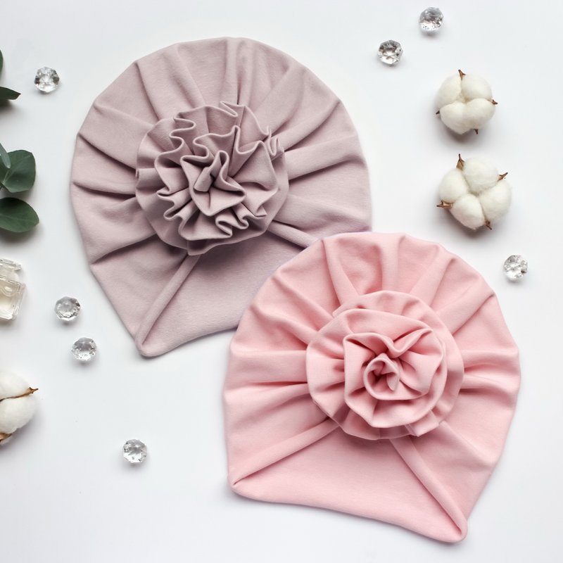 Flower turban digital pattern PDF , Adult - baby hat sewing pattern & tutorial - 手工藝教學/工具書 - 其他材質 