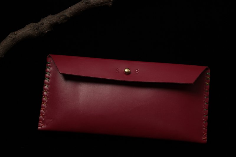 Red envelope long wallet - Wallets - Genuine Leather 