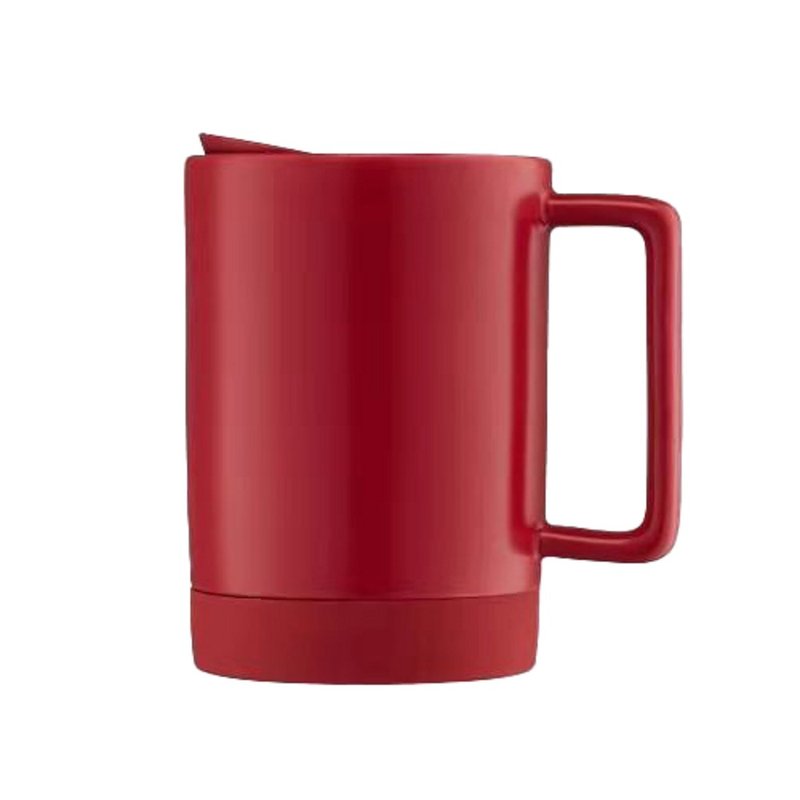 QIDINA Daily Life Pavilion First Color Life Multicolor Mug-Passion Red/Roland Purple/Earth Green - Mugs - Pottery Multicolor