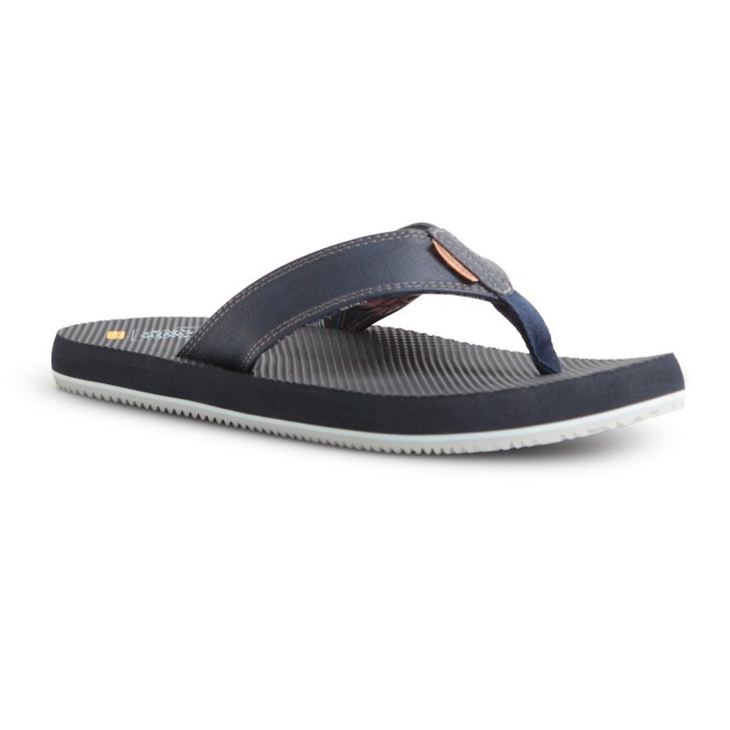 Freewaters Supreem Dude Leather Flip-flops/ Men's/Blue - Sandals - Silicone Blue