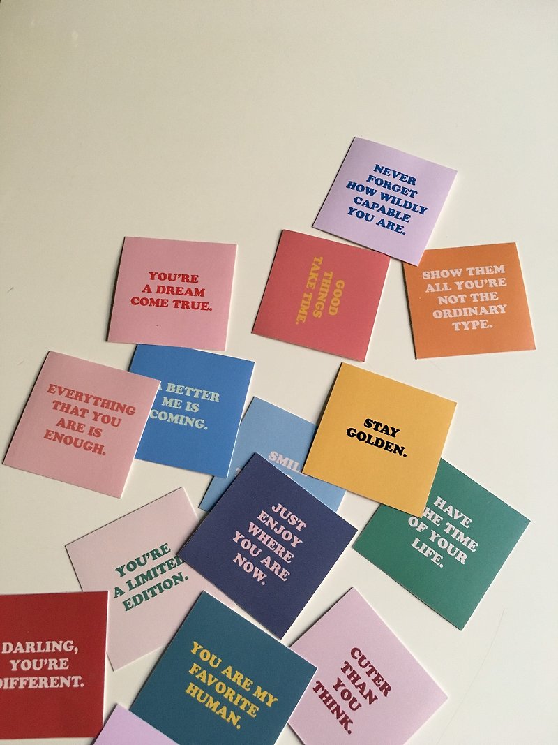 Quotes stickers pack - สติกเกอร์ - วัสดุกันนำ้ หลากหลายสี