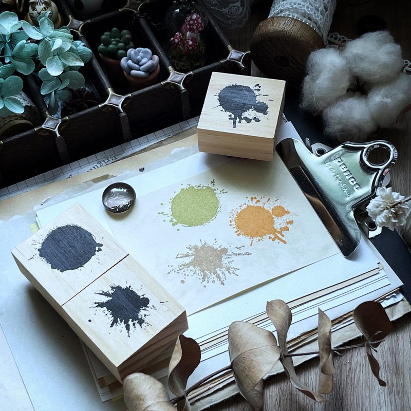 new / no54-56 stamp Ink drop set   / Ships on December 15th - ตราปั๊ม/สแตมป์/หมึก - ไม้ 