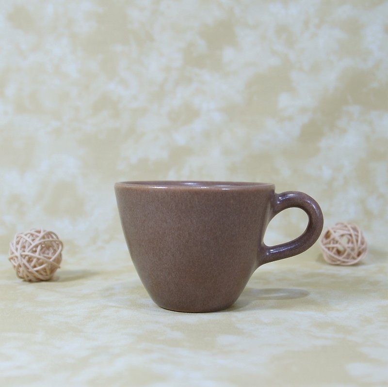 Purple brown second generation coffee cup, tea cup, mug, water cup-about 120ml - แก้วมัค/แก้วกาแฟ - ดินเผา สีม่วง
