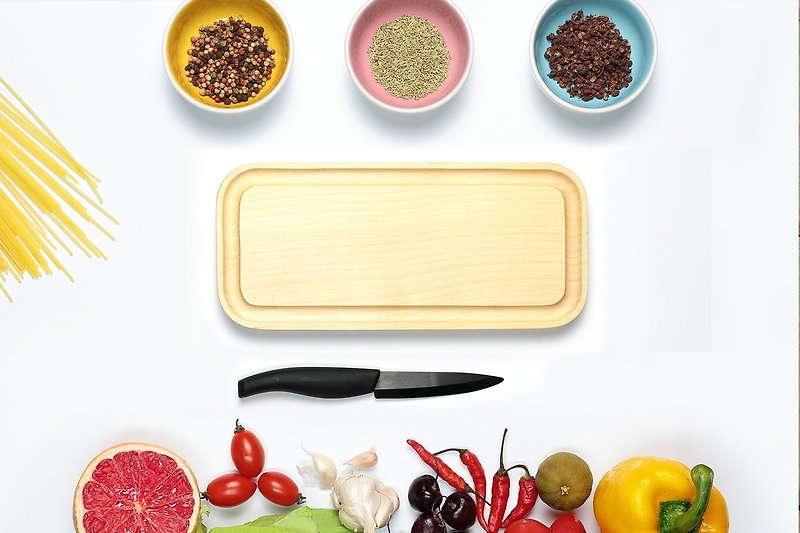 シンプルフードレストラン食器カッティングボード（メープル） - まな板・トレイ - 木製 