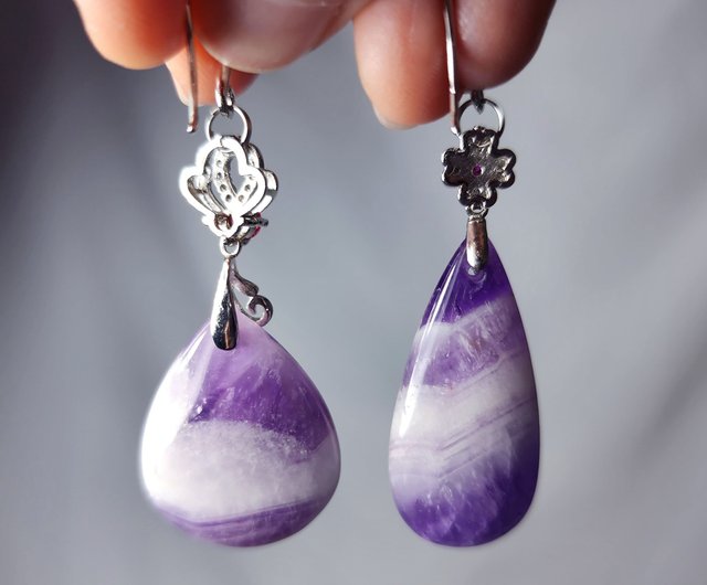 Large deals purple earrings