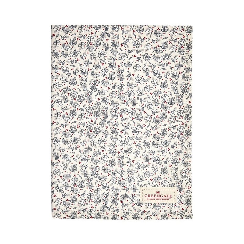 Danish GreenGate Adley white tea towel - ผ้ารองโต๊ะ/ของตกแต่ง - ผ้าฝ้าย/ผ้าลินิน สีกากี