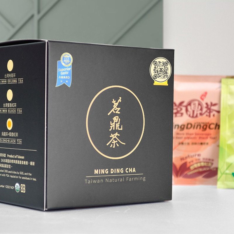 [Mingding Tea] Jinxuan Oolong Tea + Honey Black Tea (8+7 ​​pieces) Taiwan High Mountain Tea/ITQI Flavor - ชา - พืช/ดอกไม้ สีดำ