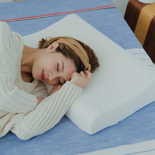 小日常寢居 人體工學紓壓天然100%乳膠枕(可拆洗布套)/蜂巢透氣/泰國乳膠