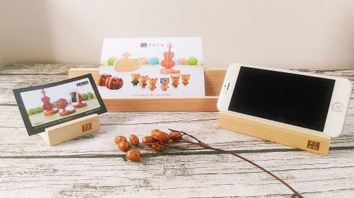 木城工坊 限時限量優惠組-原木名片架/手機架-6cm+12cm+25cm(3個一組)
