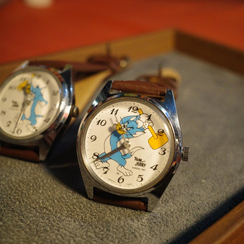 ( Rare )90's Tom & Jerry Manual Watch 猫和老鼠上鏈手錶 - 女錶 - 其他金屬 銀色