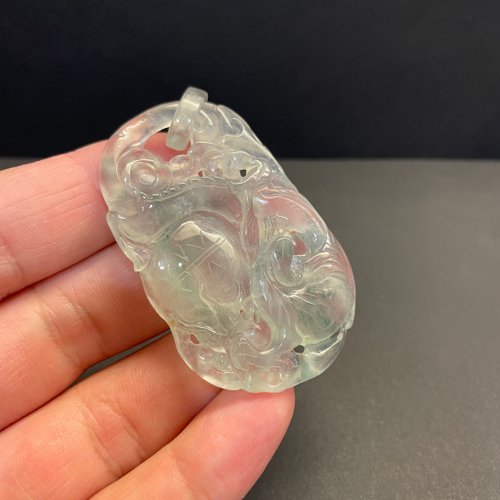 元元圓滾滾 水晶手鍊 瀚玉珠寶 玻璃種放光翡翠 龍咬珠 起光細膩緬甸玉 附上賴泰安證書