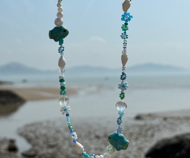 ★HAS★ HSU020 Summer beads necklace Sylvia Mixed Beads And Stones Long Necklace Amalfi – INK+