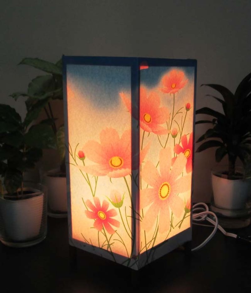 Cosmos flower dance «Dream light» Peace and healing will revive! ★ Decorative light stand - Lighting - Paper Orange