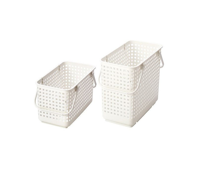 Japanese Like-it narrow multifunctional stackable storage basket with lid, laundry basket, two-layer set with random wheels - Storage - Plastic 