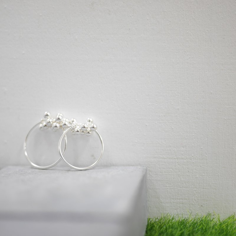 925 Sterling Sliver Bubble Ring - General Rings - Other Metals Gray