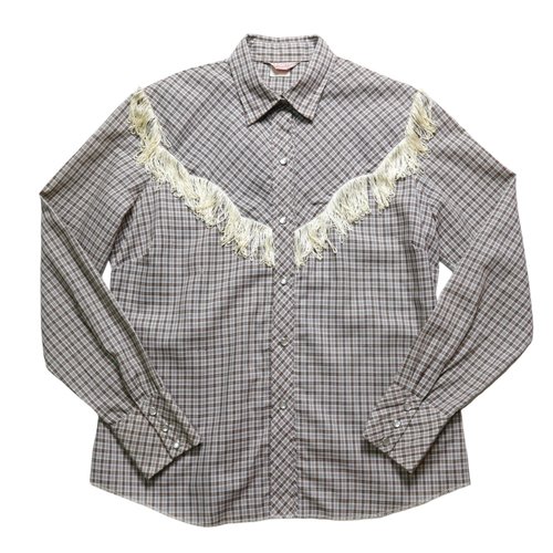 70s H BAR C Plaid Tassel Western Shirt Western Shirt - Shop