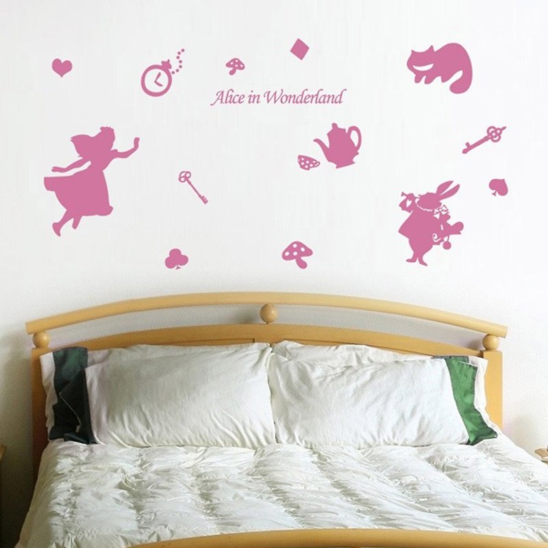 Smart Design Creative Seamless Wall Sticker Alice in Wonderland (8 colors) - Wall Décor - Paper Red