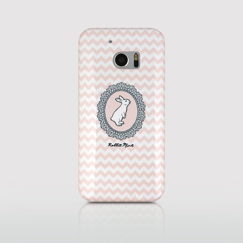（うさぎミント）ミント電話ケースウサギ - ウサギのポートレートシリーズ -  HTC 10（P00080） - スマホケース - プラスチック ピンク