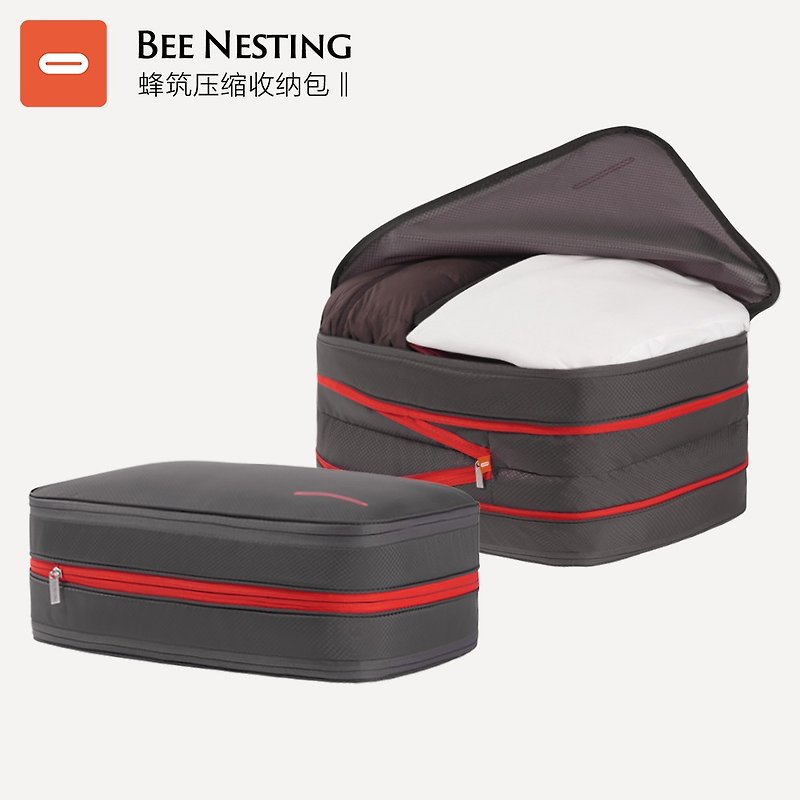 BeeNesting可壓縮防潑水旅行大容量收納包26L -两个装 - 收納箱/收納用品 - 尼龍 橘色