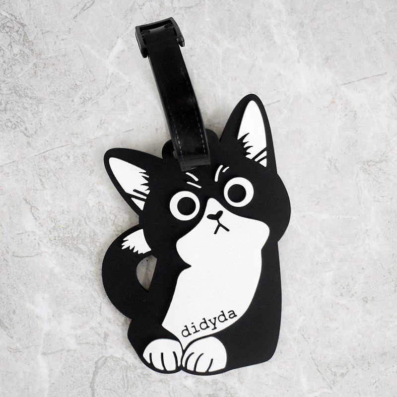 Cat owner luggage tag - Luggage Tags - Plastic 