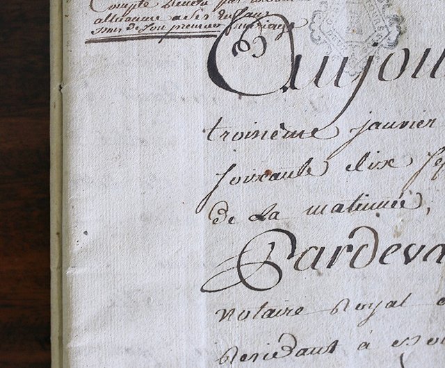 1700年代マニュスクリ18枚 手書き公文書カリグラフィー フランス