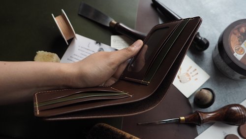 皮俠客PXK手工皮具 純手工牛皮相片位多卡位錢包皮夾 客製化刻字禮物 顏色款式可訂製