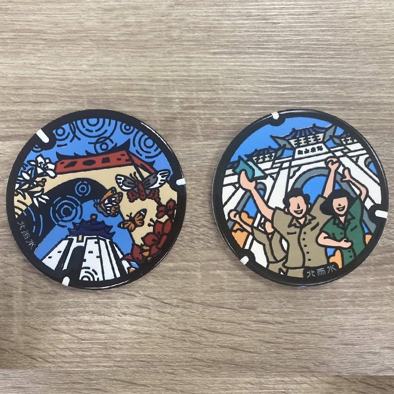 Taipei Covered Water Color Coasters-Zhongzheng District - Coasters - Pottery 