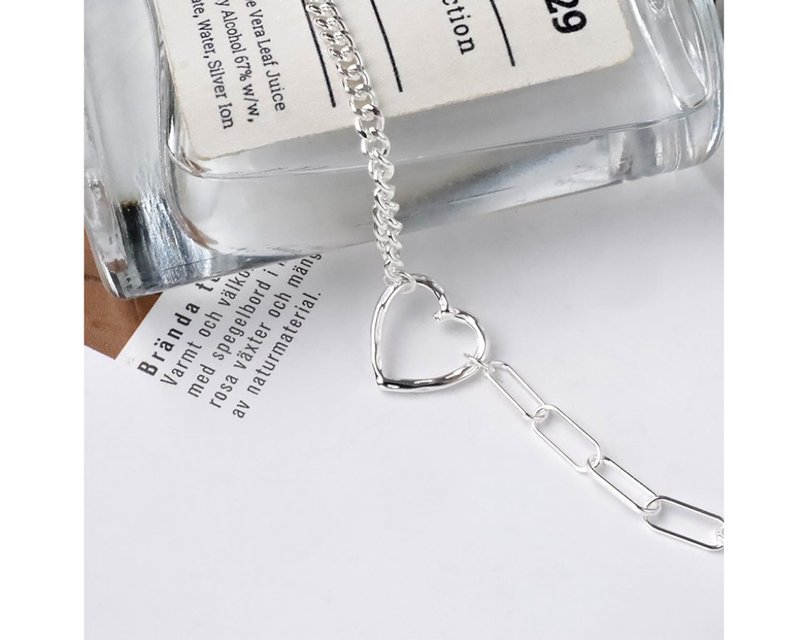 I Heart I 925 sterling silver bracelet - สร้อยข้อมือ - เงินแท้ สีเงิน