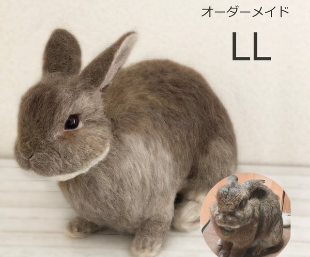 オーダーメイド】【LLサイズ】羊毛フェルト うさぎ ペット うち