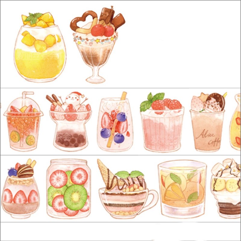 parfait washi tape - มาสกิ้งเทป - กระดาษ หลากหลายสี