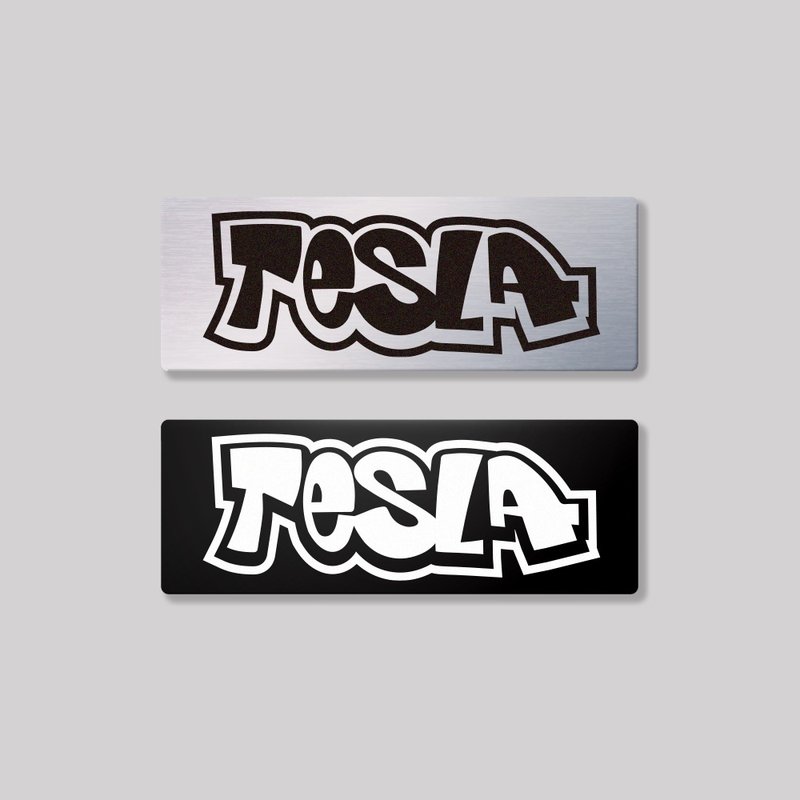 TESLA/HHP/鋁牌飾貼 SunBrother孫氏兄弟 - 貼紙 - 鋁合金 