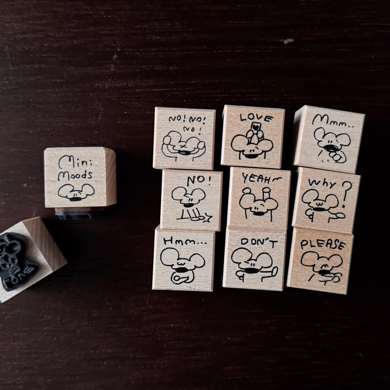 Mini moods//Stamp - 印章/印台 - 木頭 