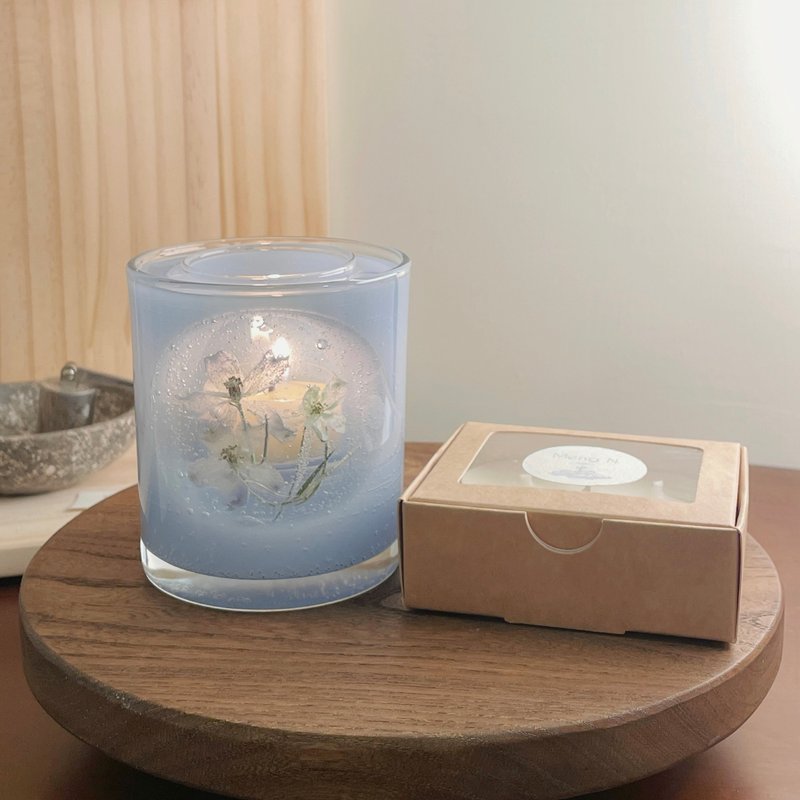 Meng N. Candle peripherals | Candlelight dry flower candle holder gift box - Candles & Candle Holders - Wax 