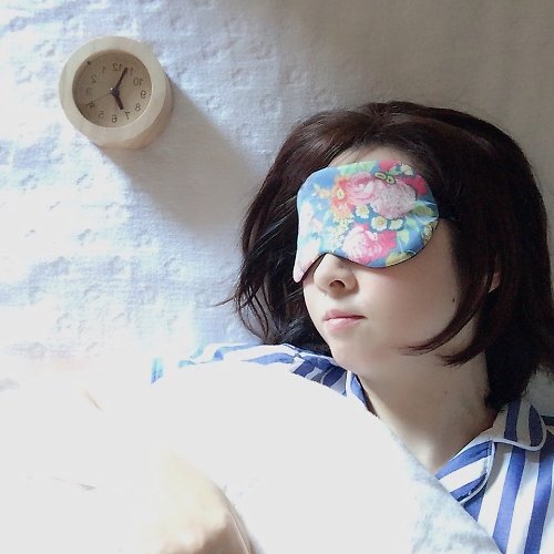 日本眼罩專賣店 upgrand 日本眼罩/Magical Bouquet /Light Blue/睡眠