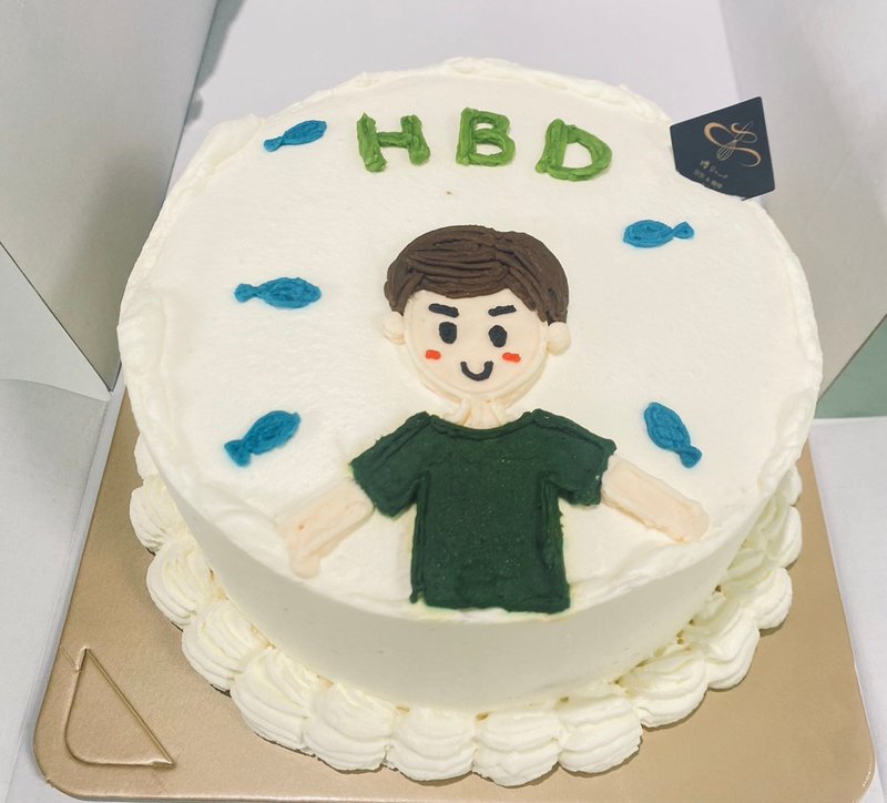 Please read the text carefully Portrait drawing Customized cake Customized birthday cake Self-pickup Dessert - เค้กและของหวาน - อาหารสด 