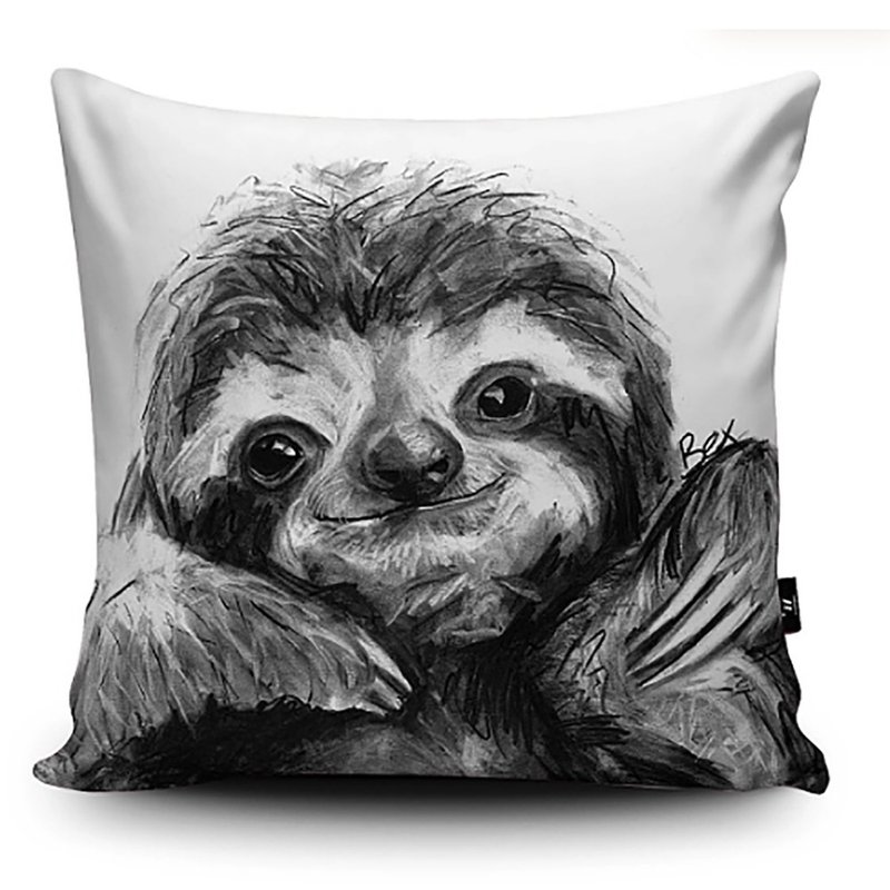 WRAPTIOUS/Handmade pillow/Sloth - Pillows & Cushions - Faux Leather Gray