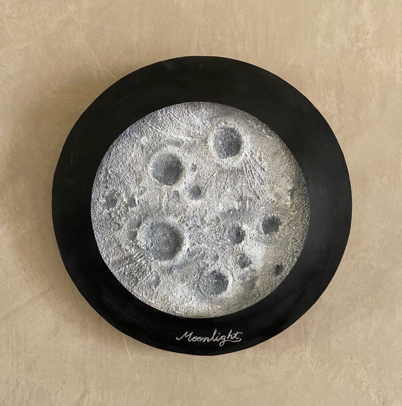 月光 Moon Light 2025中秋限定肌理畫DIY材料包 - 插畫/繪畫/寫字 - 木頭 灰色