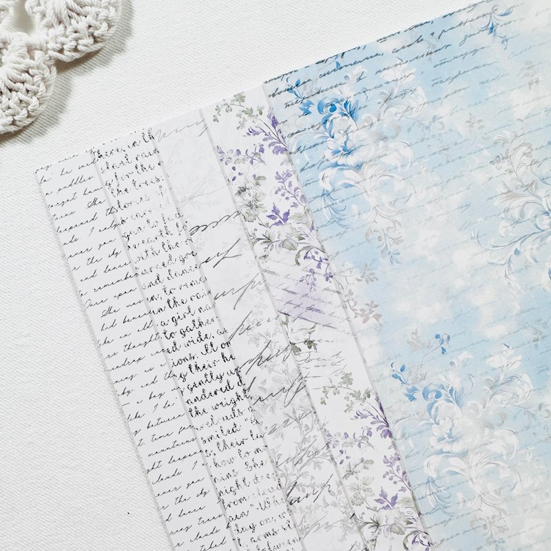 Cursive background paper set - 其他 - 其他材質 