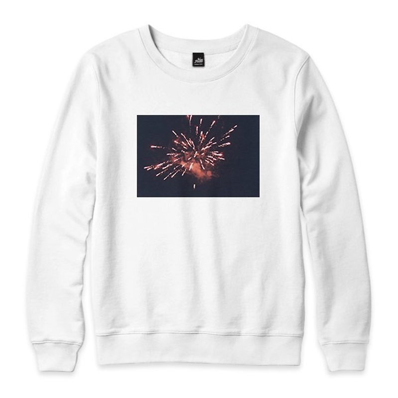 Fireworks-White-Unisex Version University T - Men's T-Shirts & Tops - Cotton & Hemp White