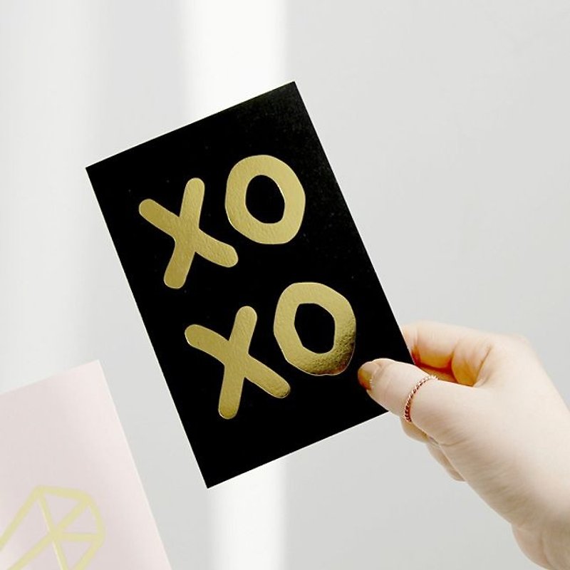 GMZ-naughty glittering bright postcards-xoxo, GMZ02544 - Cards & Postcards - Paper Black