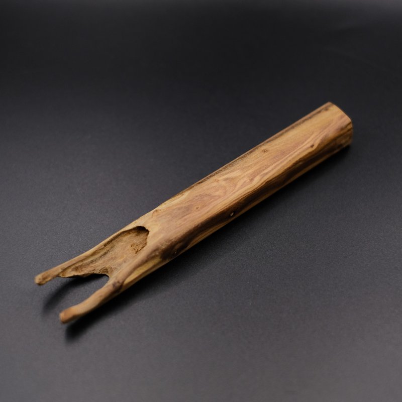 [Handmade by craftsman] Indian Laoshan sandalwood cover and pot and fork - ถ้วย - ไม้ 