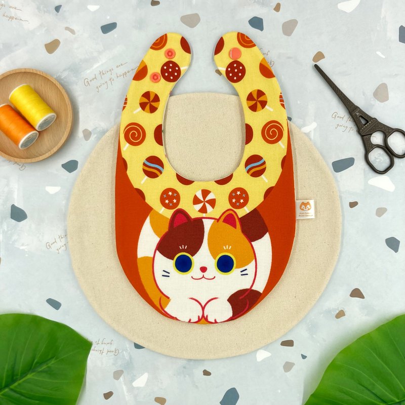 Cute Animal Handmade Bib - Bibs - Cotton & Hemp Orange