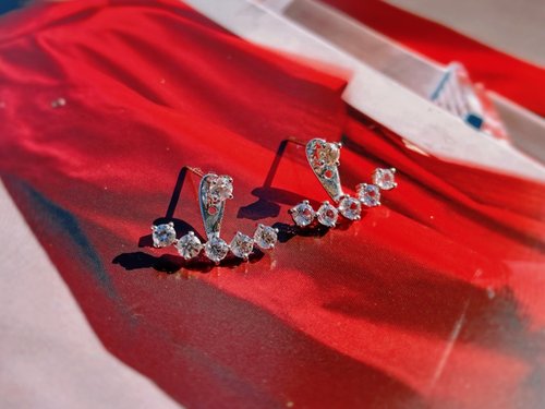 Nozomi Jewelry │尋找美好事物的輕珠寶品牌 後掛式藍寶石耳釘